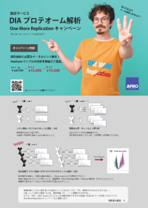 【ファーマフーズ】≪アプロサイエンス≫ プロテオーム解析 One More Replication キャンペーン